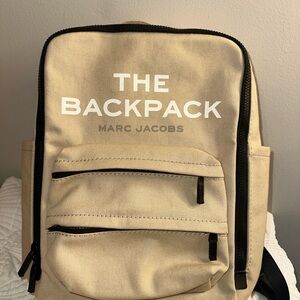 Marc Jacobs Beige Backpack with Black Accents
